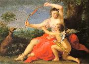 Pompeo Batoni Diana and Cupid oil